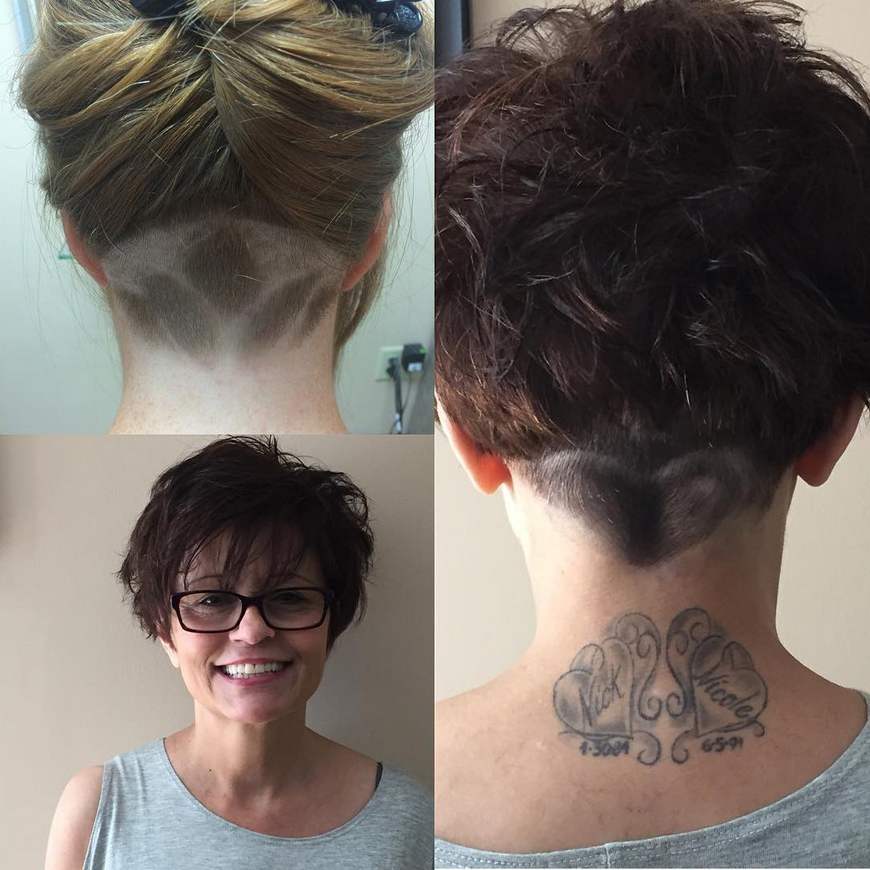 Super fun hair "tattoos" by Shane